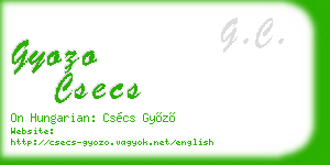 gyozo csecs business card