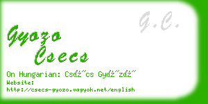 gyozo csecs business card